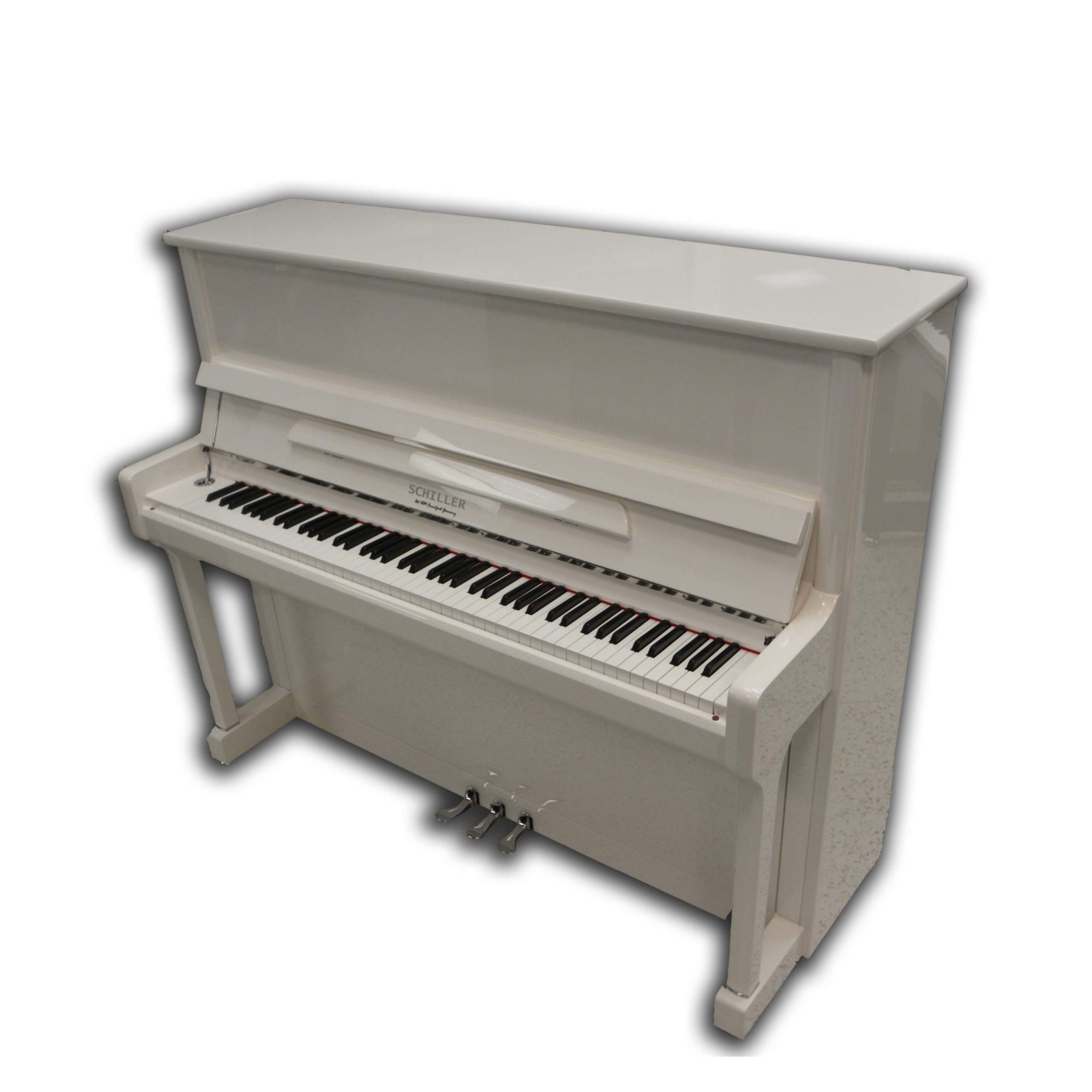 Schiller Concert C48 Upright Piano – White Polish